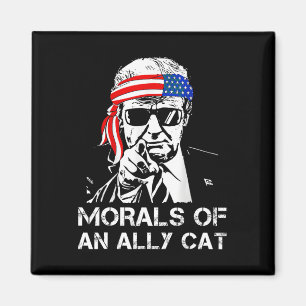 Aimant D'Un Chat Allié Drôle Trump 2024 Président Trump