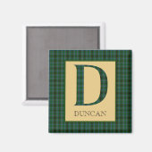 Aimant Duncan Tartan Monogramme D (Recto/Verso)