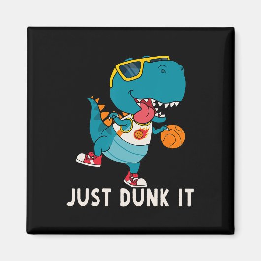 Aimant Dunk It Fun Dinosaur Championnat D de basket-ball (Devant)