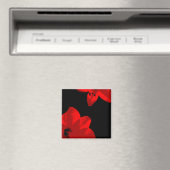 Aimant duo amaryllis rouge (In Situ (Lave-vaisselle))