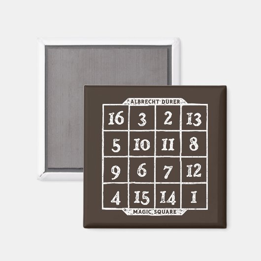 Aimant Durer Magic Carré math Nerd (Recto/Verso)