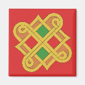 Aimant Durrow Knotwork 2016 Rouge et Vert (Devant)