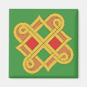 Aimant Durrow Knotwork 2016 Rouge et Vert (Devant)