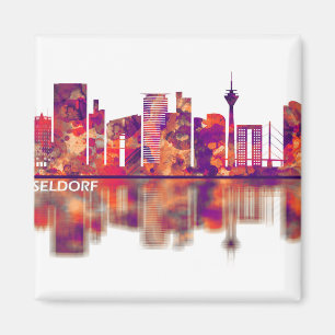Aimant Dusseldorf Allemagne Skyline