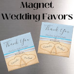 Aimant Dusty Blue Mariage 2 Heart Sand Wedding faveur<br><div class="desc">Chic Dusty BlueBeach Mariage 2 Coeurs dans le sable mariage aimant faveur. Les produits de mariage de plage sont disponibles sur une large gamme de produits pour le mariage parfait personnalisé de plage.</div>