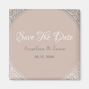 Aimant Dusty Rose Wedding Enregistrer La Date Invitation