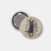 Aimant Dutch Shepherd - Illustration utchie (Recto/Verso)