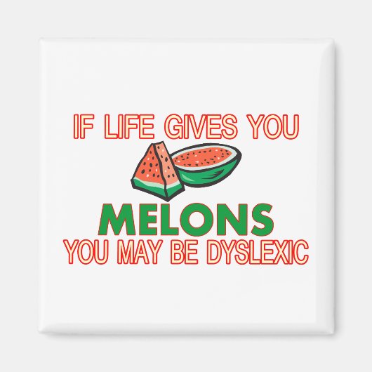 Aimant Dyslexie de Melon (Devant)