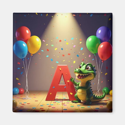 Aimant E4MA Kids Collection: Alligator Andy - Celebration (Devant)