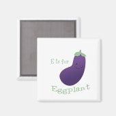 Aimant E est pour Eggplant (Recto/Verso)