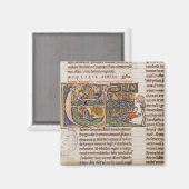 Aimant 'E' initial historique représentant Jonah (Recto/Verso)
