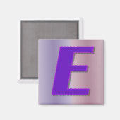 Aimant E monogramme violet (Recto/Verso)