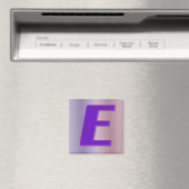 Aimant E monogramme violet (In Situ (Lave-vaisselle))