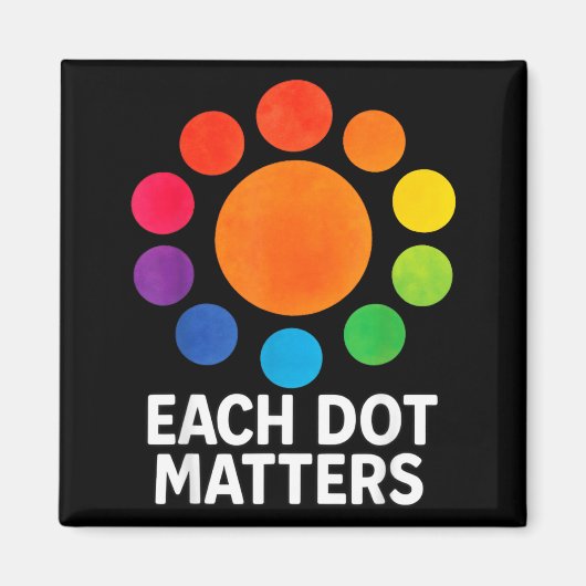 Aimant Each Dot Matters Polka Dot Lover Happy Dot Day (Devant)