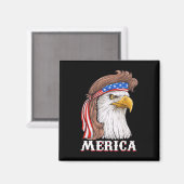 Aimant Eagle Mullet 4 juillet États-Unis Drapeau américai (Recto/Verso)