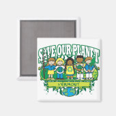 Aimant Earth Kids Vermont (Recto/Verso)