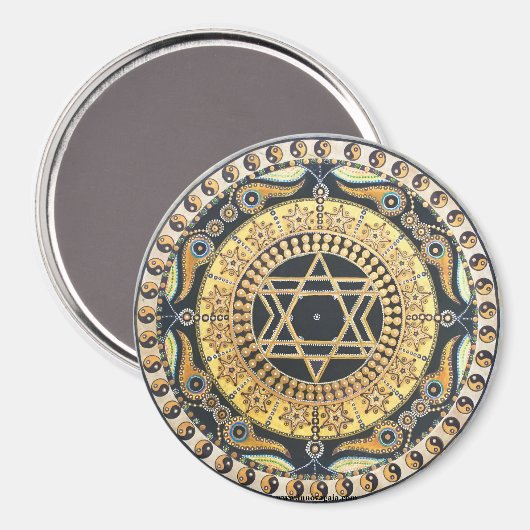 Aimant Earth Star Chakra Mandala (Recto/Verso)