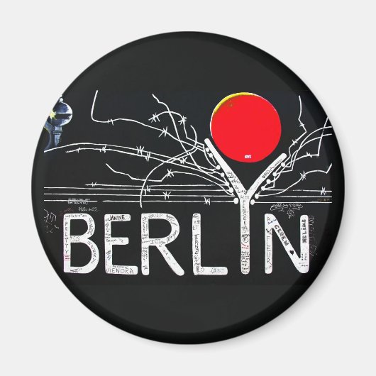 Aimant East Side Gallery, Berlin Wall, Barbed Wire/Red Su (Devant)