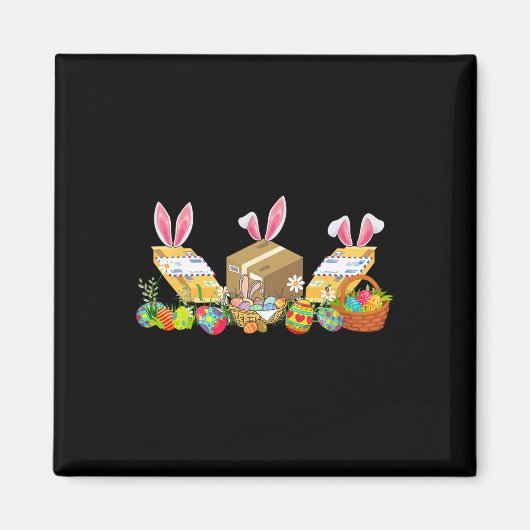 Aimant Easter Bunny Postal Worker Outils Costume Chasse E (Devant)