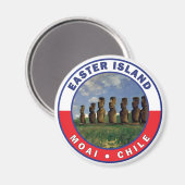 Aimant Easter Island Chili Aquarelle (Recto/Verso)
