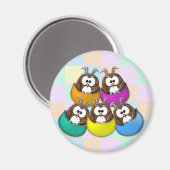 Aimant Easter owl - rainbow (Recto/Verso)