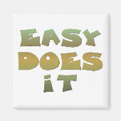 Aimant Easy It Recovery Slogan Citation Vert Or Texte (Devant)