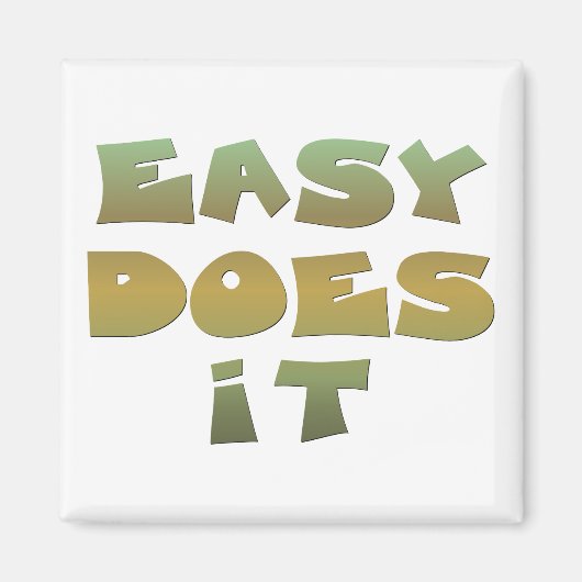 Aimant Easy It Recovery Slogan Citation Vert Or Texte (Devant)