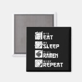 Aimant Eat Sleep Anime Repeat Venin Idea Cosplayer (Recto/Verso)