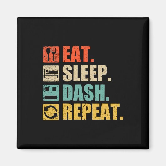 Aimant Eat Sleep Dash Répéter le jeu vidéo (Devant)