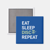 Aimant Eat Sleep Disk Golf Répéter (Recto/Verso)