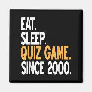 Aimant Eat Sleep Quiz Jeu Vintage Gamer Life depuis 2000