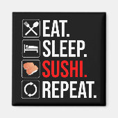 Aimant Eat. Sleep. Sushi. Repeat (Devant)