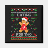 Aimant Eating For Two Pregnancy Announcement Ugly Sweater (Devant)