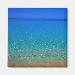 Aimant Eau bleue, îles Exuma, Bahamas.