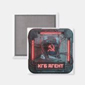 Aimant Eau-de-vie Shot Red Agent Cyberpunk (Recto/Verso)