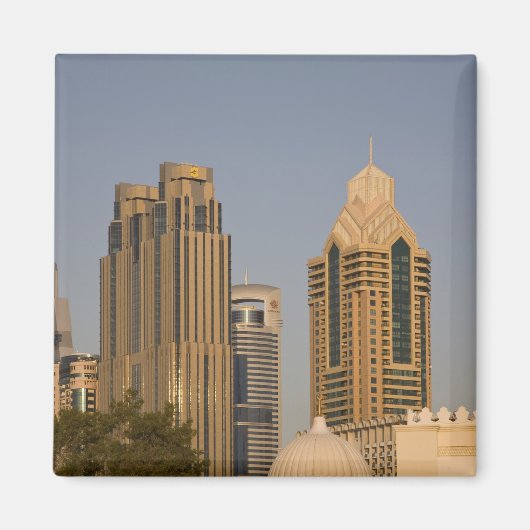 Aimant EAU, Dubaï. Minaret de la mosquée à Al Wasl, avec (Devant)