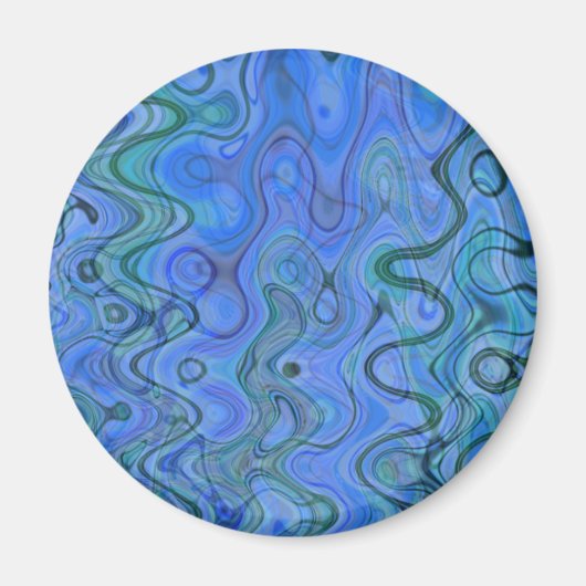 Aimant Eaux bleues marbrées (Devant)