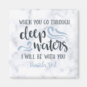 Aimant Eaux profondes   Encouragement Bible Verse Cadeau