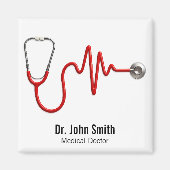 Aimant ECG Wave EKG Heartbeat Line Stethoscope Médicale (Devant)