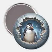 Aimant Échap de pingouin 3D (Recto/Verso)