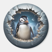 Aimant Échap de pingouin 3D (Devant)