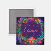 Aimant Échapper Plutôt Amusant Floral Moderne Inspirivé (Recto/Verso)