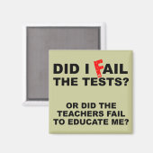 Aimant Échec de l'enseignant Funny Frigidaire Réfrigérate (Recto/Verso)