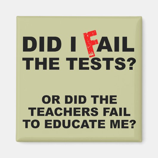 Aimant Échec de l'enseignant Funny Frigidaire Réfrigérate (Devant)