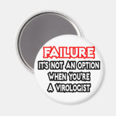 Aimant Échec...Pas une option...Virologiste (Recto/Verso)