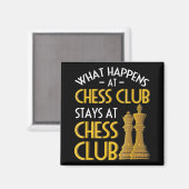 Aimant Échecs| Ce Qui Se Passe Au Humour Du Club D'Échecs (Recto/Verso)
