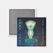 Aimant Échelle de rétro du nom de société de texte person (Recto/Verso)