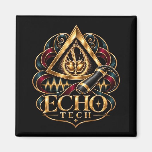 Aimant Echo Tech - Echocardiographiste - Sonographe (Devant)