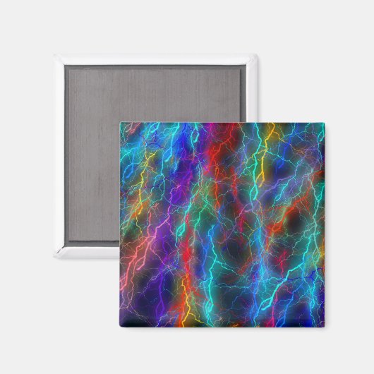 Aimant Éclair arc-en-ciel (Recto/Verso)