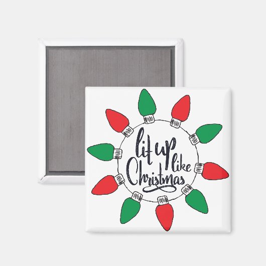 Aimant Éclairage comme Noël Art Citations de Noël Graphiq (Recto/Verso)